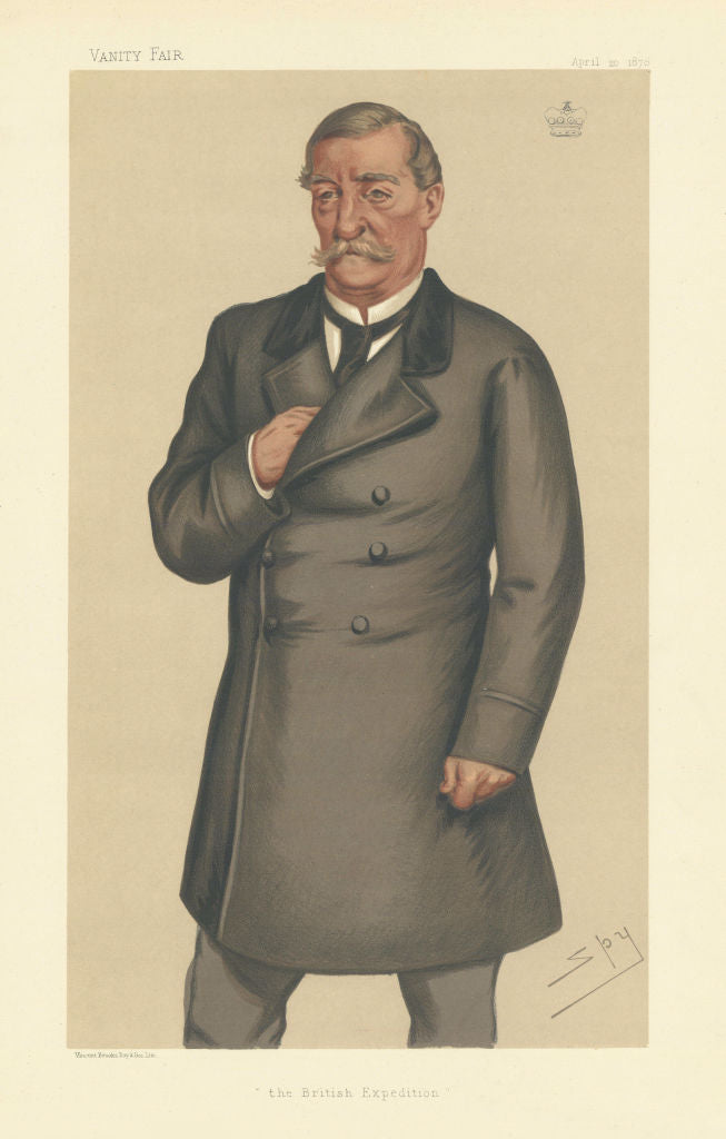 VANITY FAIR SPY CARTOON Gen Lord Napier of Magdala 'The British Expedition 1878